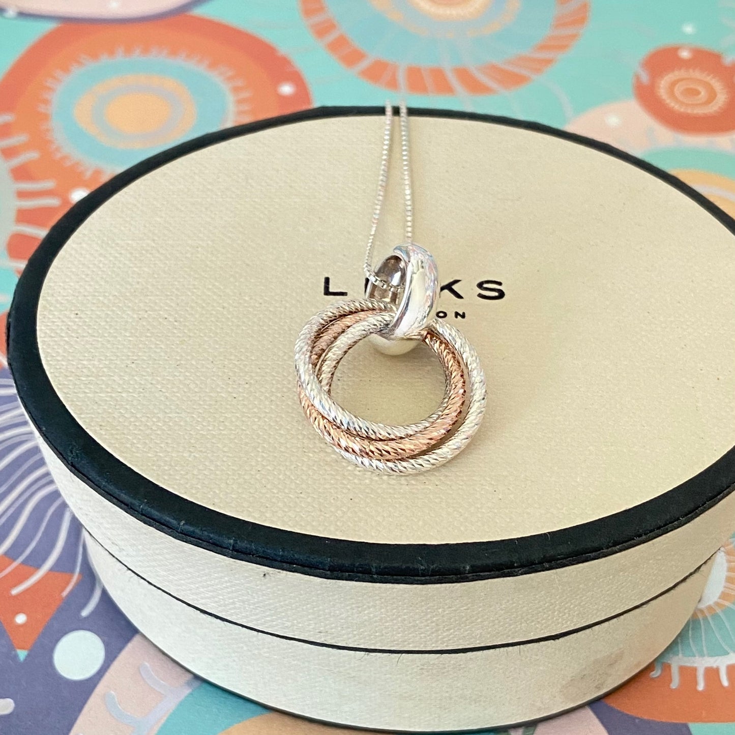 Links of London Aurora Bi-Metal Cluster Necklace