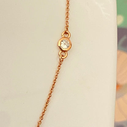 Links of London 18kt Gold Vermeil necklace with Clear Topaz round stones