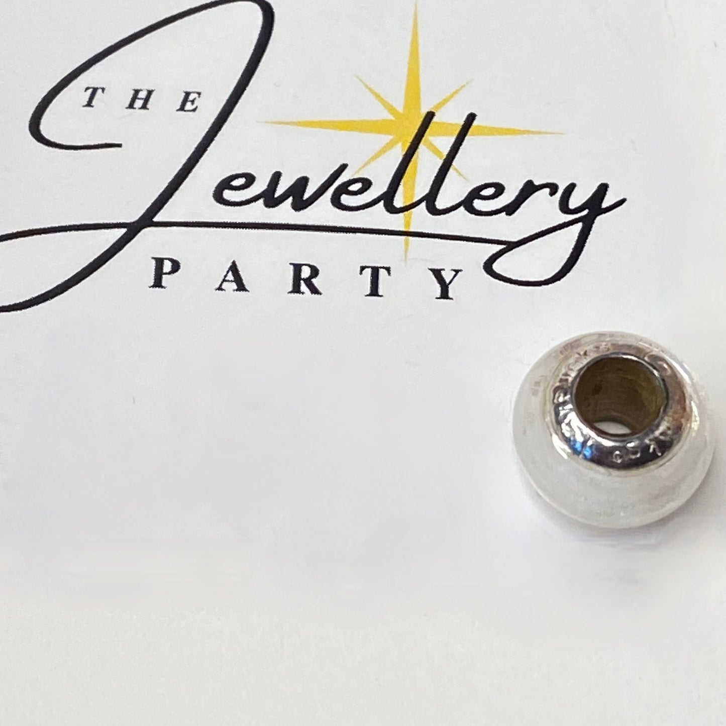 LoveLinks Clear white Charm Bead Crafted from Sterling Silver and Murano Glass