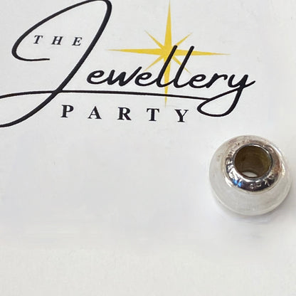 LoveLinks Clear white Charm Bead Crafted from Sterling Silver and Murano Glass