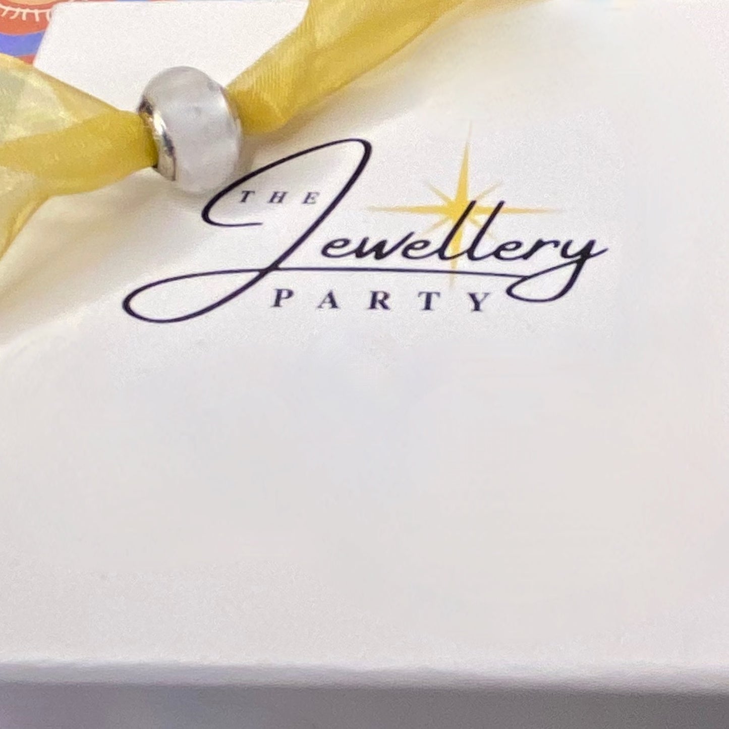 LoveLinks Clear white Charm Bead Crafted from Sterling Silver and Murano Glass