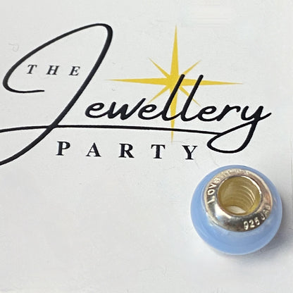LoveLinks Pale Blue Charm Bead Crafted from Sterling Silver and Murano Glass
