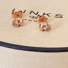 Load image into Gallery viewer, Links of London Rose Gold Plated Mini Skull Stud Earrings
