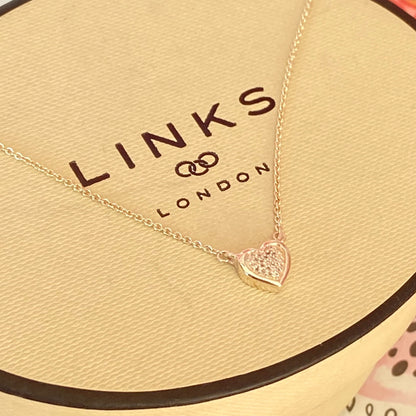 Links of London  Diamond Pave Essentials Heart Necklace