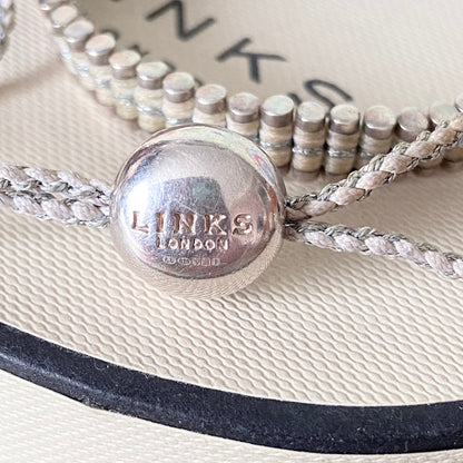 Links of London Double Wrap white and silver Friendship Sterling Silver Bracelet