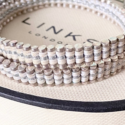 Links of London Wrap White and Sterling Silver Friendship Bracelet