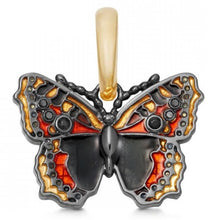 Load image into Gallery viewer, LINKS OF LONDON Butterfly Charm Pendant with Diamond and Sapphire New in original packaging
