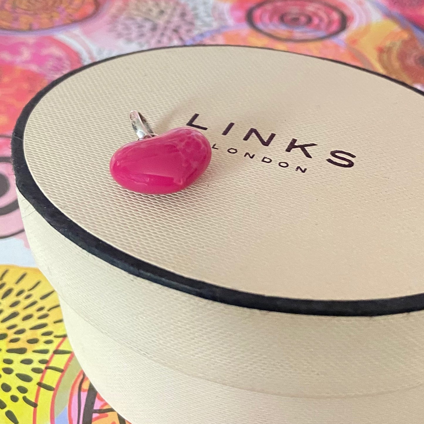 Pink Enamel Heart Links of London Charm