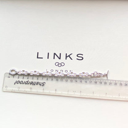 Fully Hallmarked Sterling Silver T-Bar Bracelet Links of London.  30g