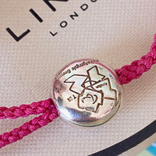 Load image into Gallery viewer, Links of London Parolympics Pink Sterling Silver rare  adjustable Friendship Bracelet
