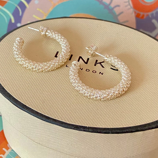 Links of London Sterling Silver Effervescent Hoop Earrings