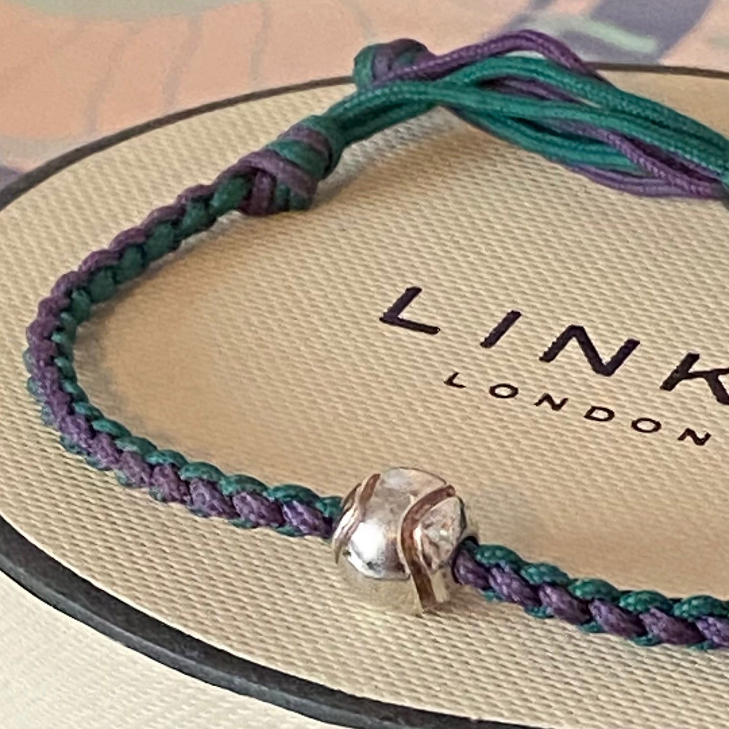 Links of London Silver Wimbledon Ball Cord  Friendship Bracelet