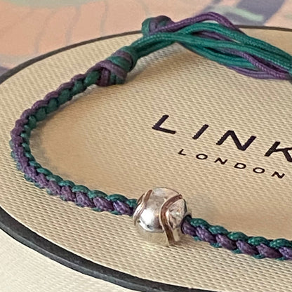 Links of London Silver Wimbledon Ball Cord  Friendship Bracelet