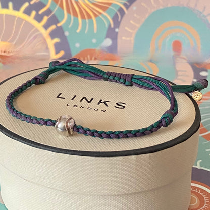 Links of London Silver Wimbledon Ball Cord  Friendship Bracelet