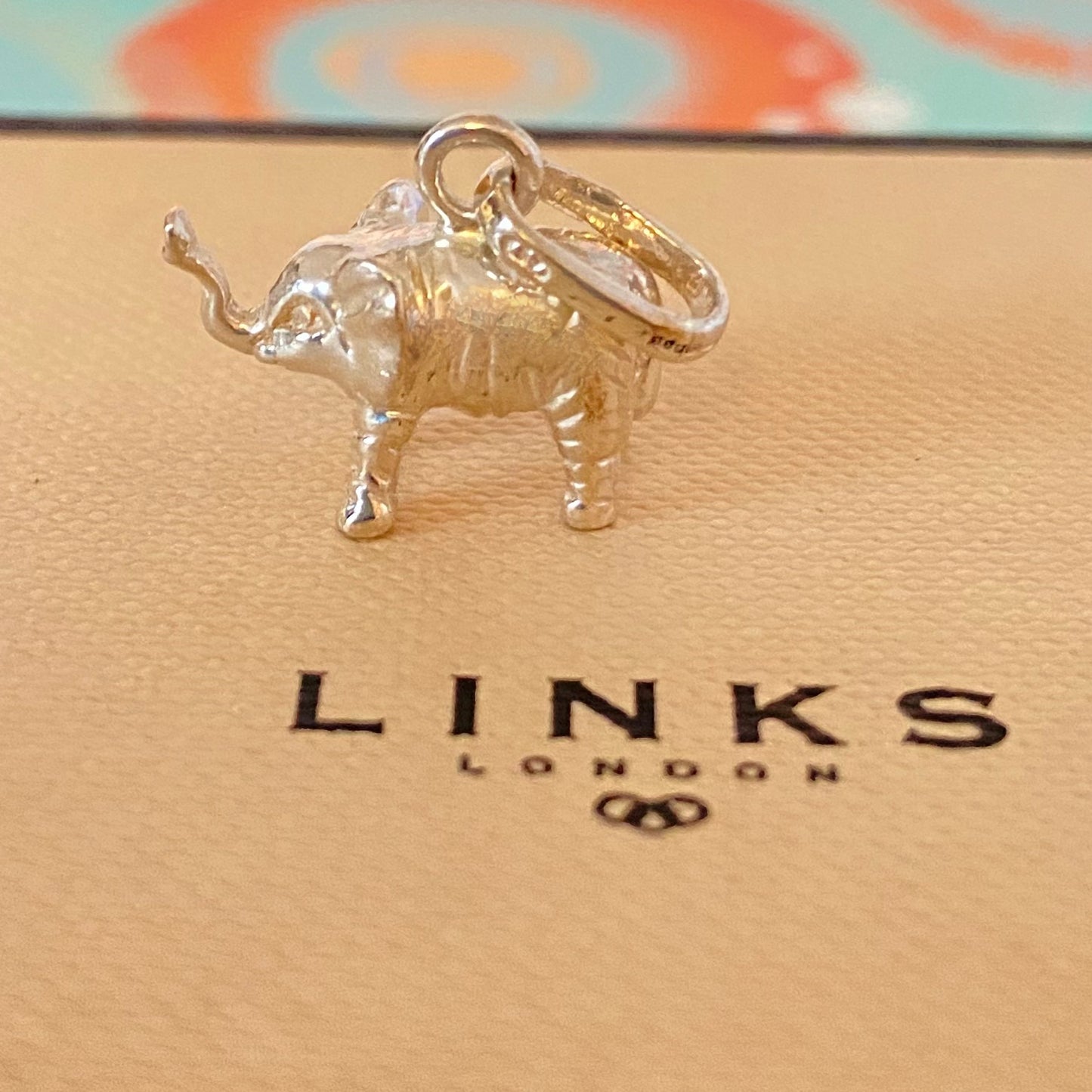 Links of London Sterling Silver Elephant Charm with an outward trunk