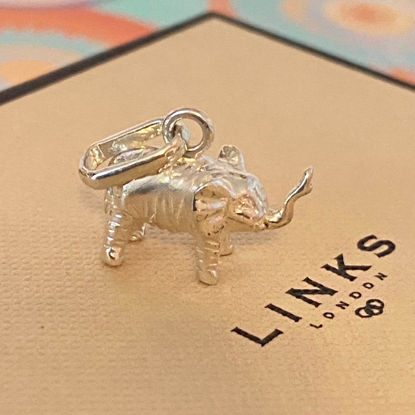 Links of London Sterling Silver Elephant Charm with an outward trunk