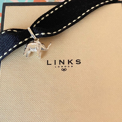 Links of London Sterling Silver Elephant Charm with an outward trunk