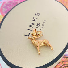 Load image into Gallery viewer, Links of London Sterling Silver Yellow Gold Vermeil Stag Charm Pendant or charm
