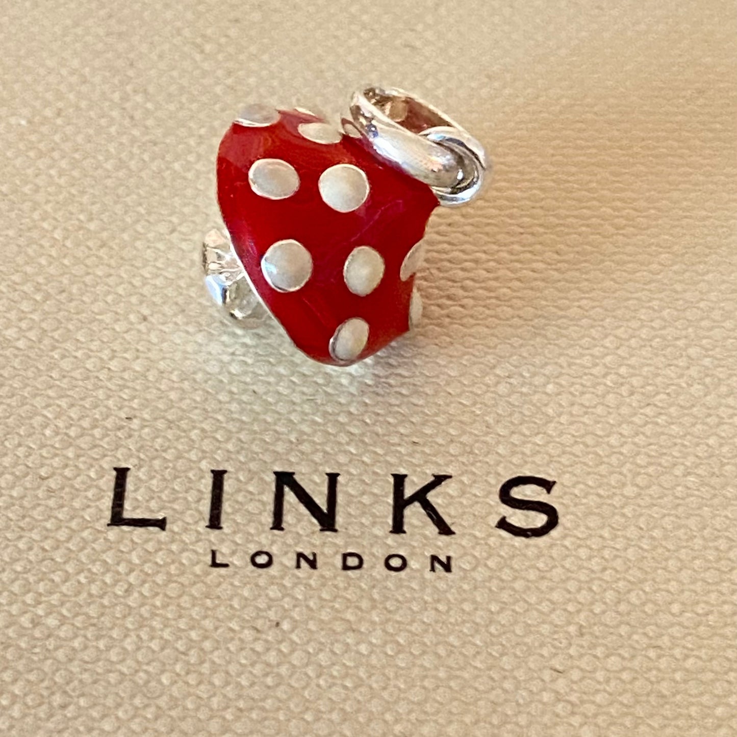 Links of London Sterling Silver Toadstool Enamel Charm