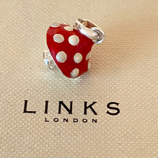 Links of London Sterling Silver Toadstool Enamel Charm