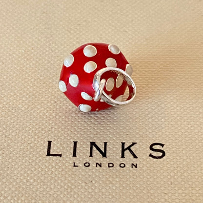 Links of London Sterling Silver Toadstool Enamel Charm