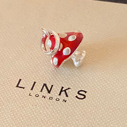 Links of London Sterling Silver Toadstool Enamel Charm