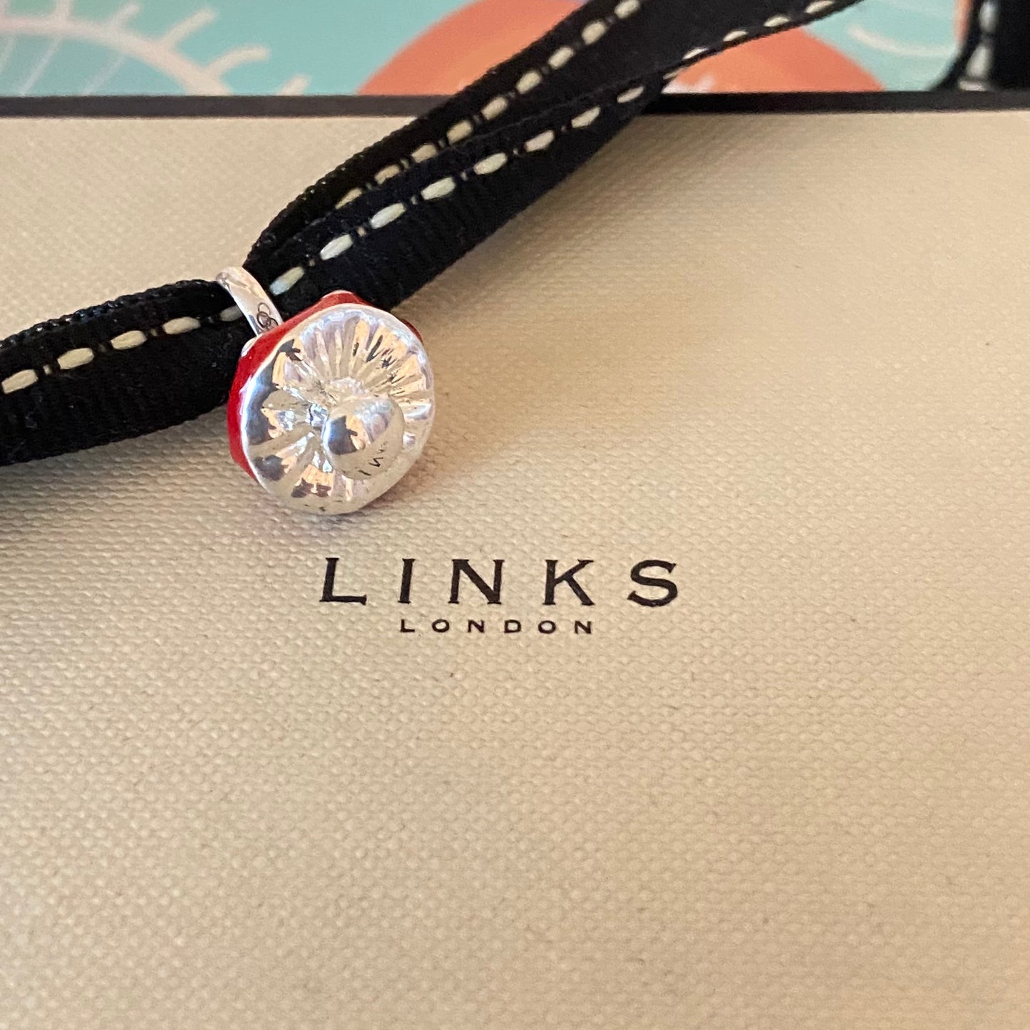 Links of London Sterling Silver Toadstool Enamel Charm