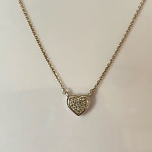 Load image into Gallery viewer, LINKS OF LONDON Diamond Pave Essentials 925 Sterling Silver Heart Necklace RRP£195
