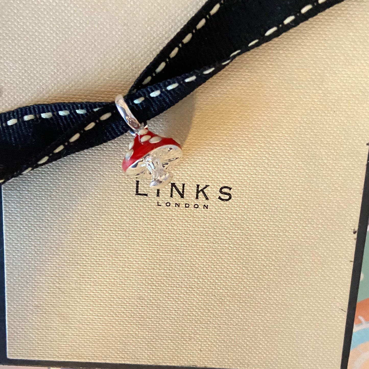 Links of London Sterling Silver Toadstool Enamel Charm