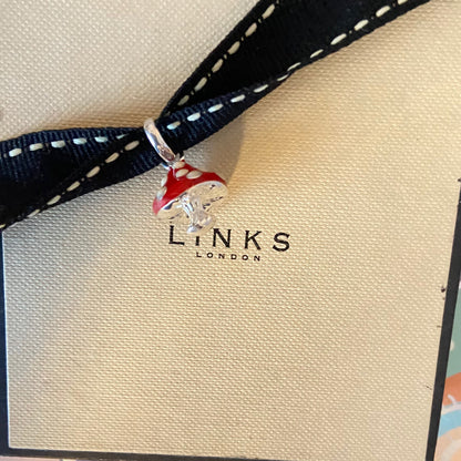 Links of London Sterling Silver Toadstool Enamel Charm