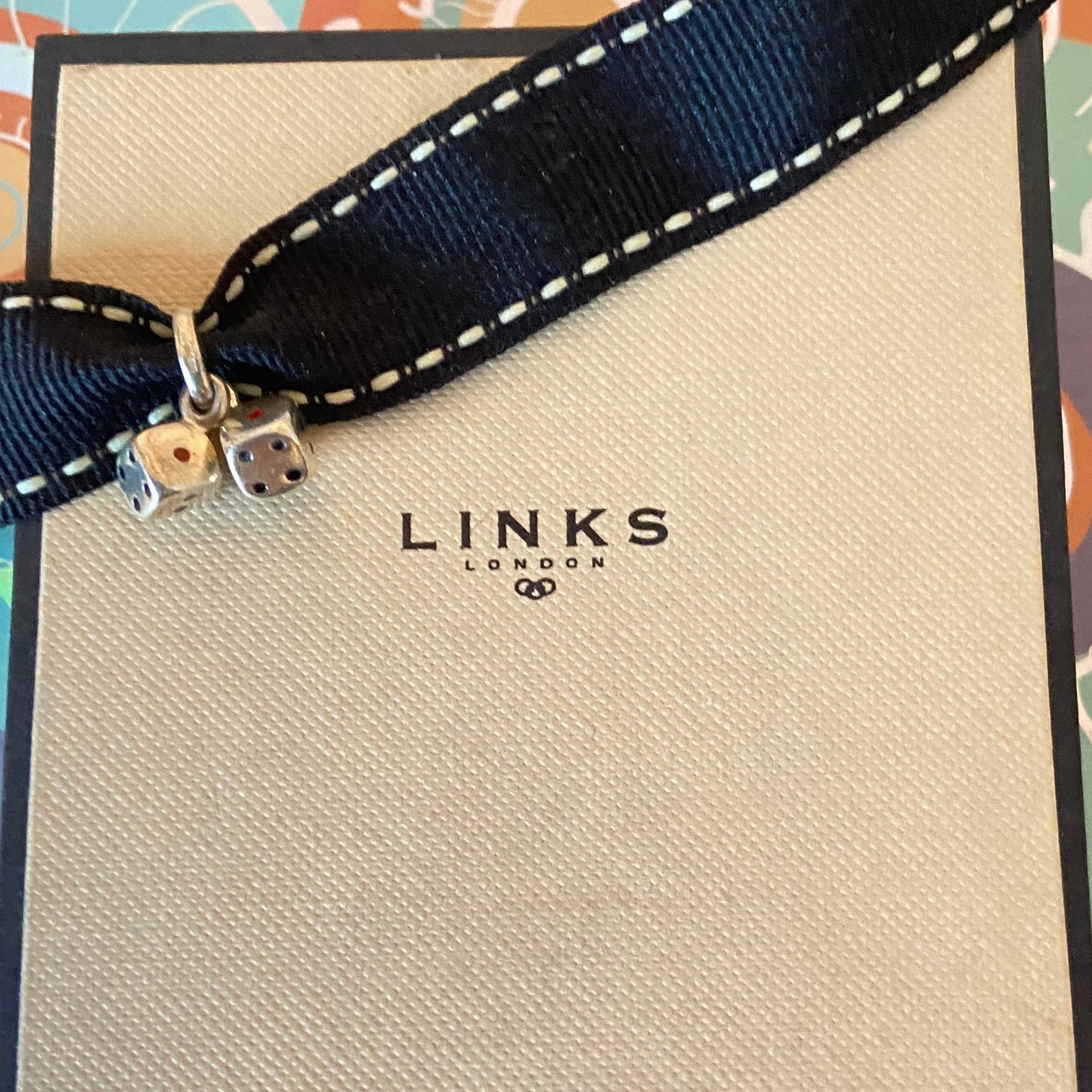 Links of London Sterling Silver two Dice Charm