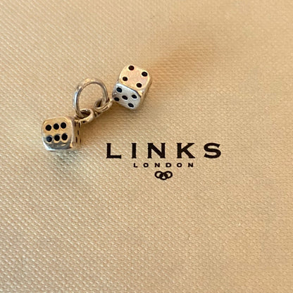 Links of London Sterling Silver two Dice Charm