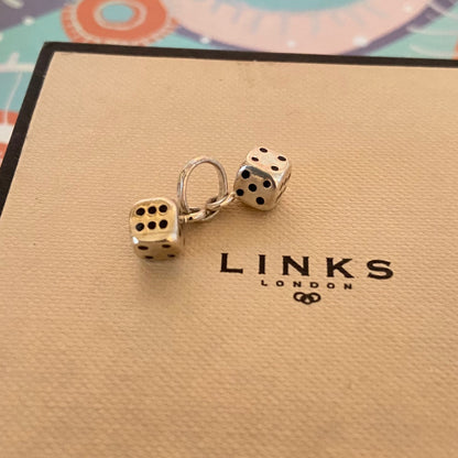 Links of London Sterling Silver two Dice Charm