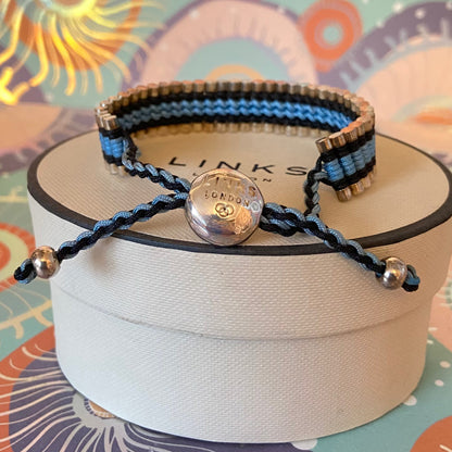 Links of London Blue and Black Sterling Silver Friendship Bracelet