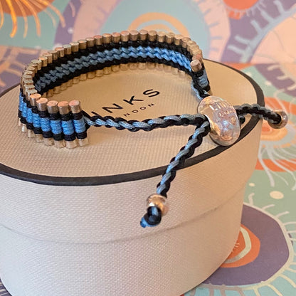 Links of London Blue and Black Sterling Silver Friendship Bracelet