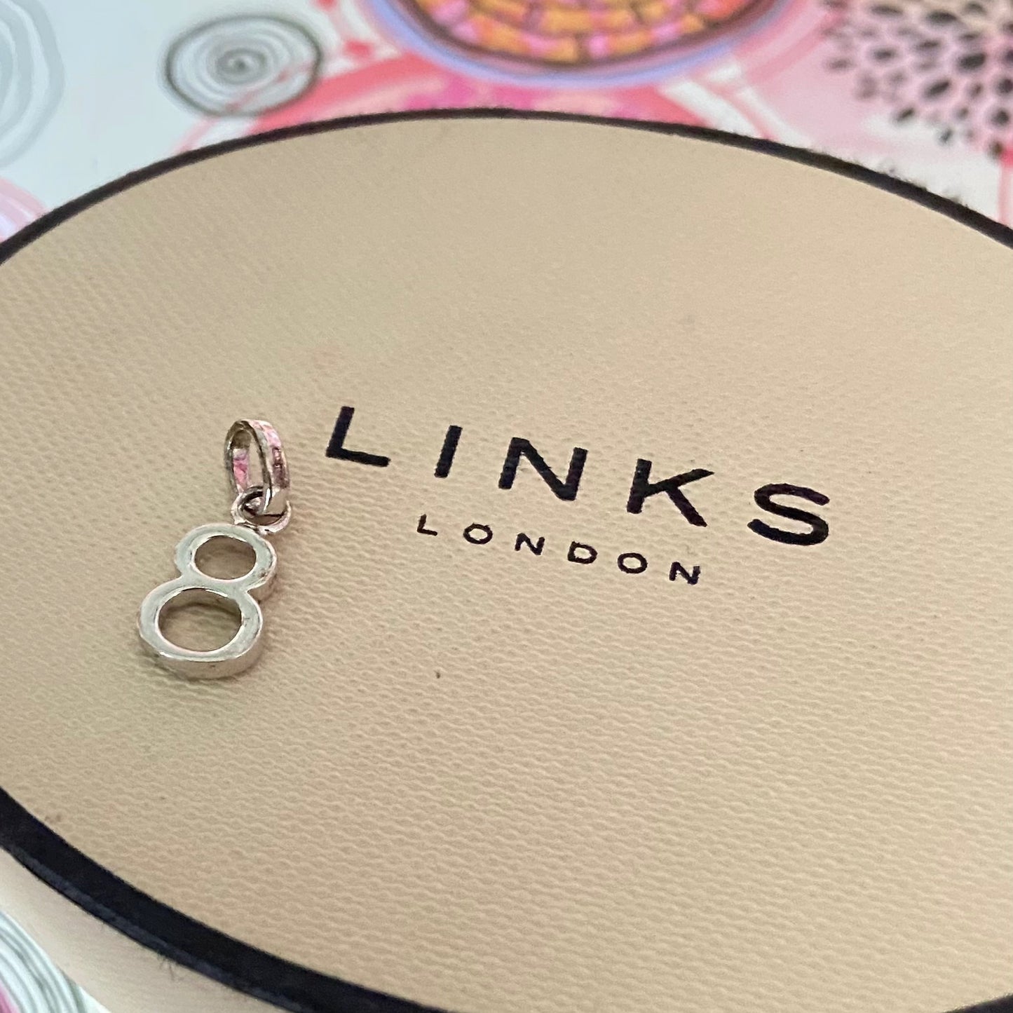 Links of London Diamond Number 8 Charm NEW!