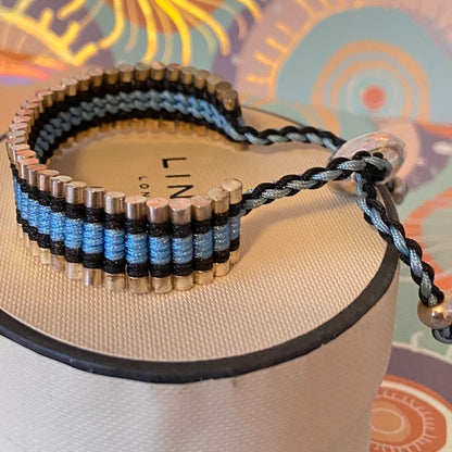 Links of London Blue and Black Sterling Silver Friendship Bracelet