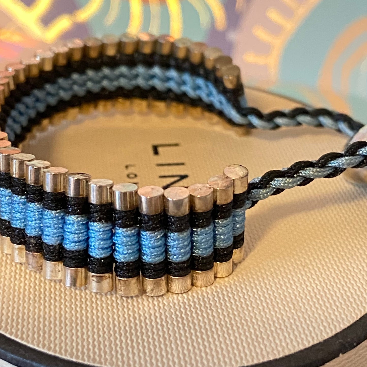 Links of London Blue and Black Sterling Silver Friendship Bracelet