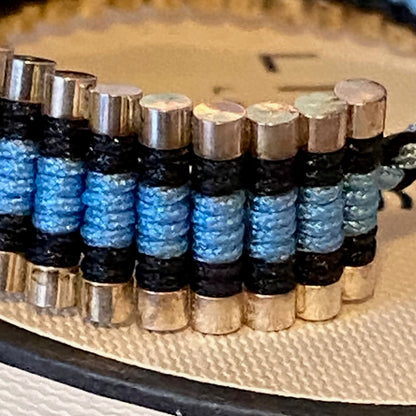 Links of London Blue and Black Sterling Silver Friendship Bracelet