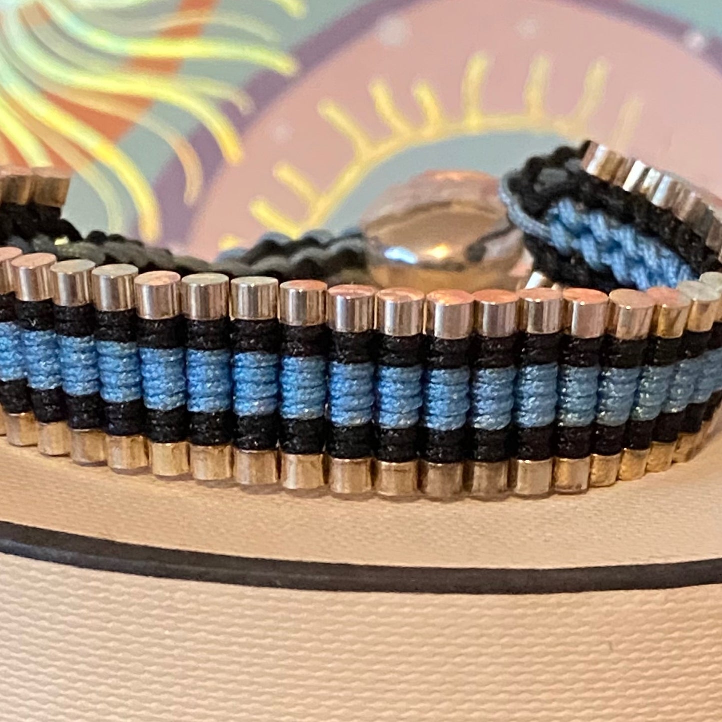 Links of London Blue and Black Sterling Silver Friendship Bracelet