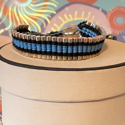 Links of London Blue and Black Sterling Silver Friendship Bracelet