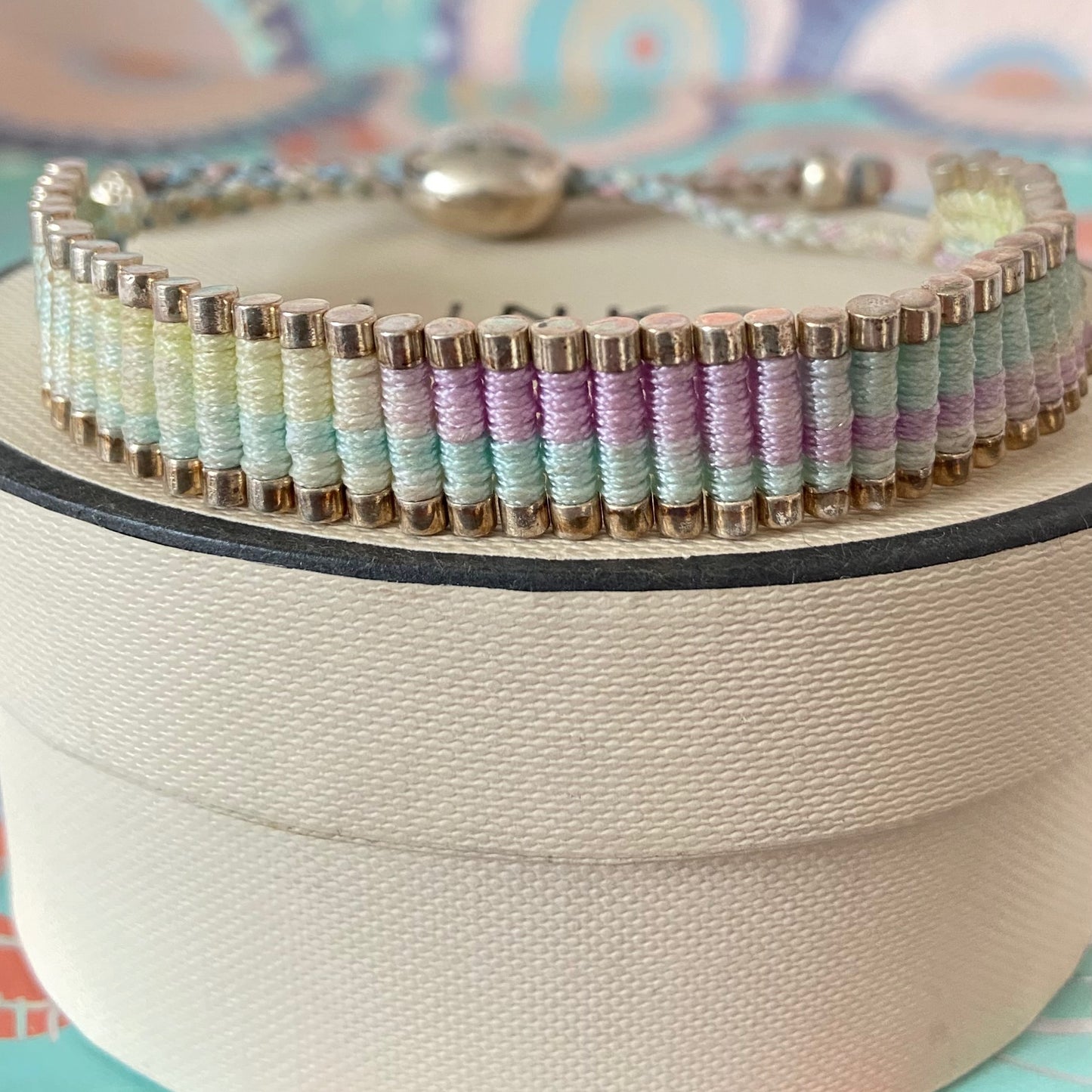 Links of London Light pastels Rainbow effect cord Sterling Silver Friendship Bracelet
