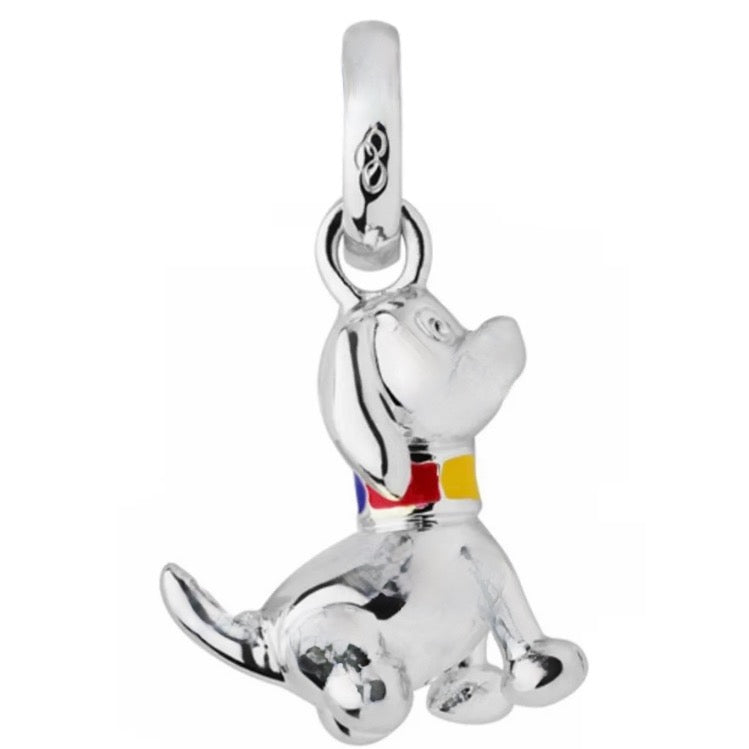 Links of London Happy Dog Charm with a Colourful Collar Charm