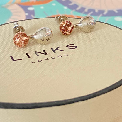 Links Of London Sterling Silver 18kt Vermeil Masquerade Studs