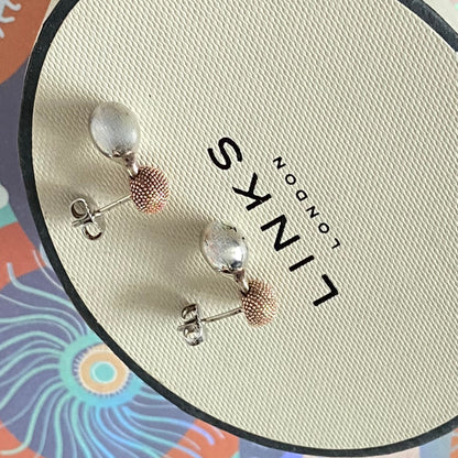 Links Of London Sterling Silver 18kt Vermeil Masquerade Studs