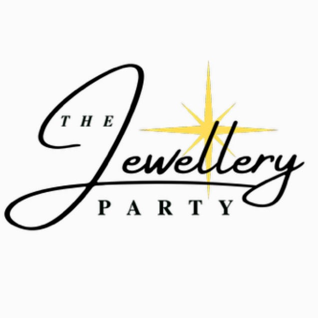 Logo of 'The Jewellery Party' with a stylized 'J' and star-like design on a white background.