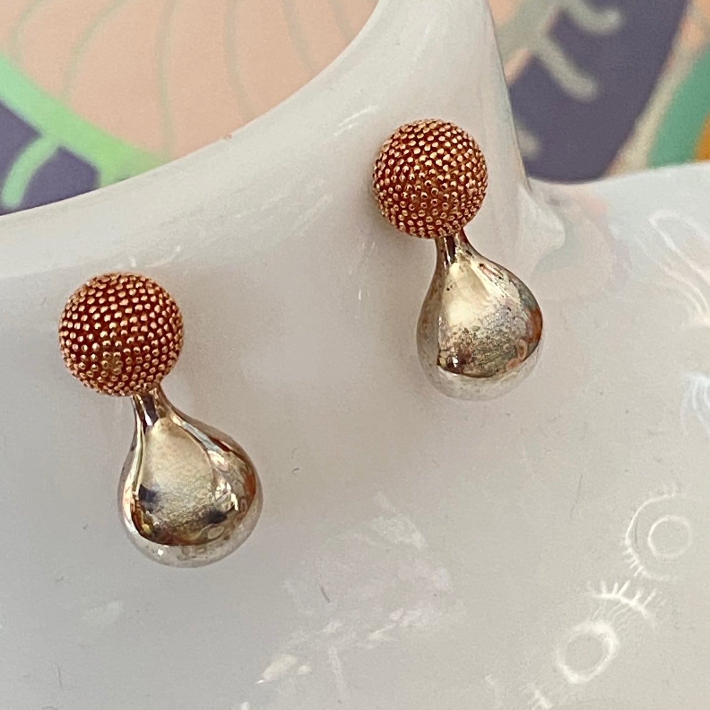 Links Of London Sterling Silver 18kt Vermeil Masquerade Studs