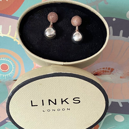 Links Of London Sterling Silver 18kt Vermeil Masquerade Studs