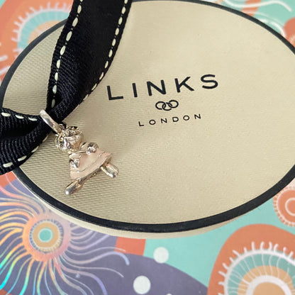 Links Of London Dancing Pink Dress Teddy Bear Charm
