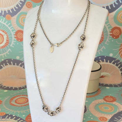 Sterling Silver Links of London long Necklace with Classic Knots